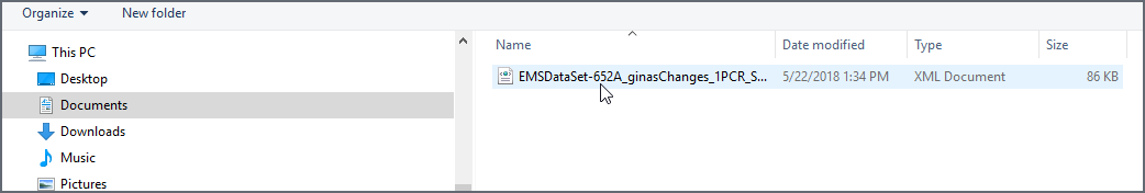 Select file to import.
